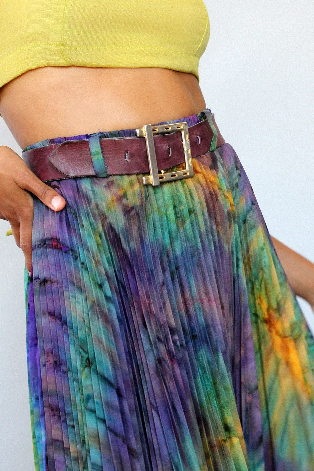 Accordion Pleat Tie Dye Skirt XS/S