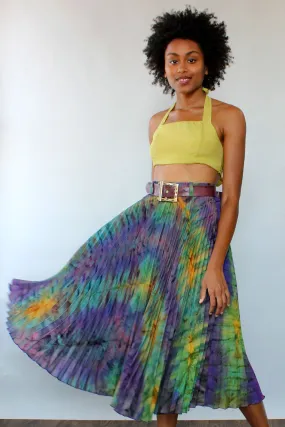 Accordion Pleat Tie Dye Skirt XS/S