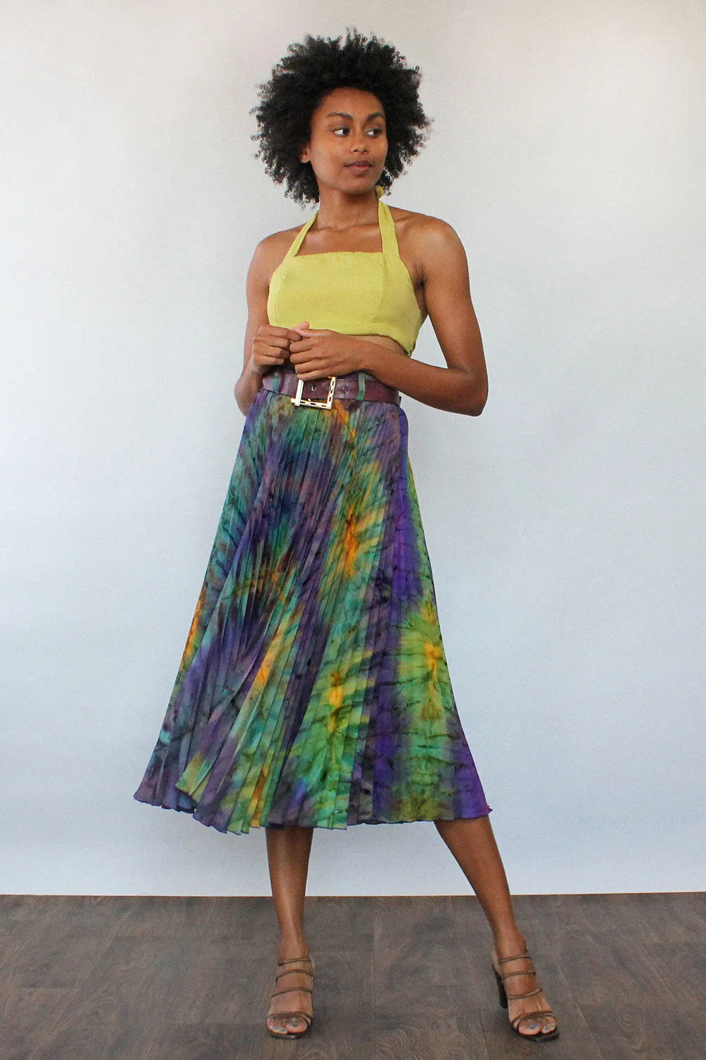 Accordion Pleat Tie Dye Skirt XS/S