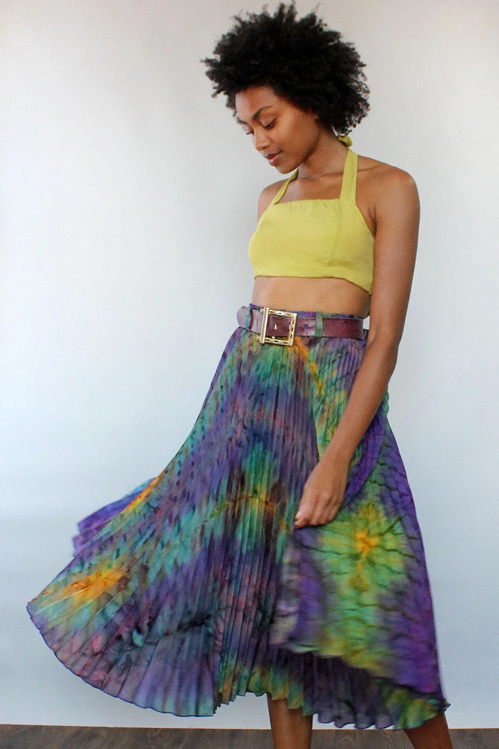 Accordion Pleat Tie Dye Skirt XS/S