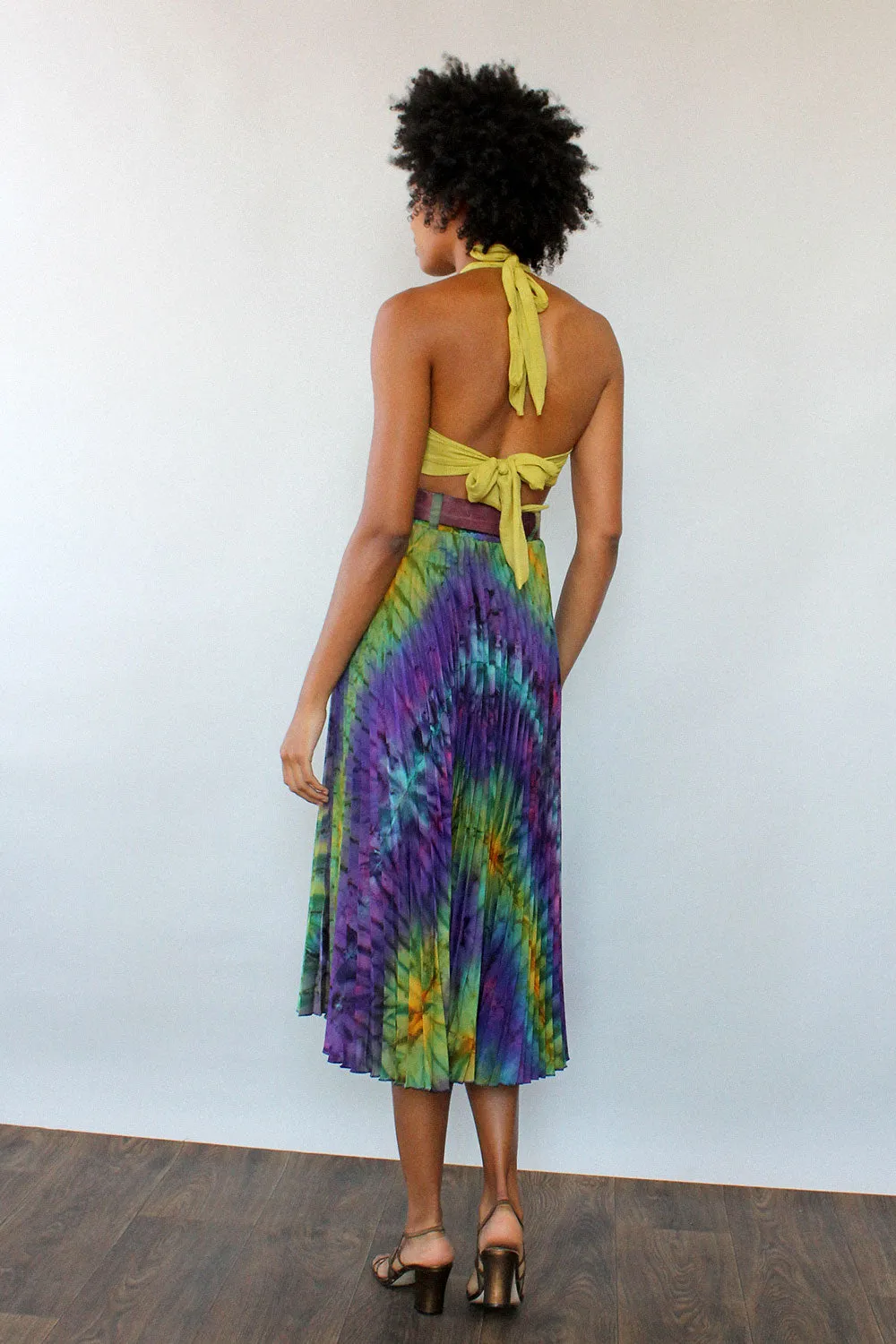 Accordion Pleat Tie Dye Skirt XS/S