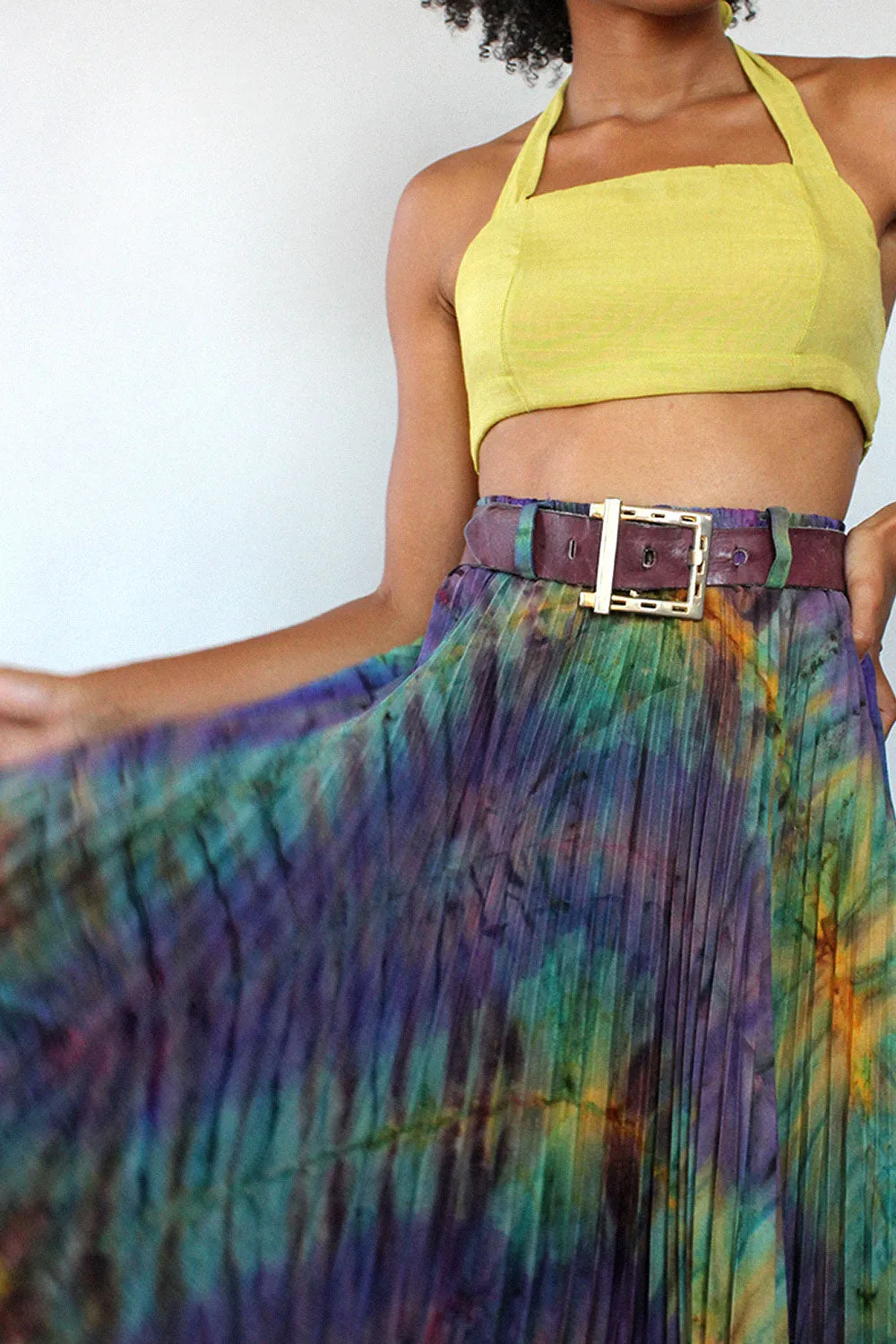 Accordion Pleat Tie Dye Skirt XS/S
