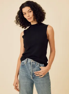 Amari Cashmere Tank - Black