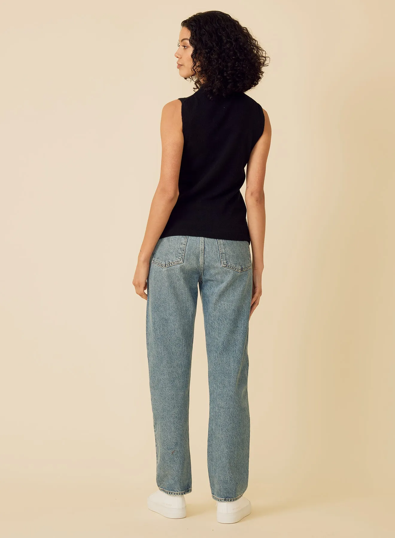 Amari Cashmere Tank - Black