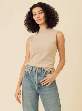 Amari Cashmere Tank - Oatmeal