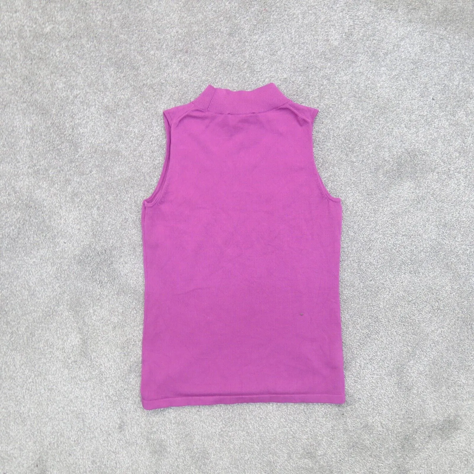 Ann Taylor Women Vest Sweater Knitted Sleeveless Mock Neck Pink Size X Small