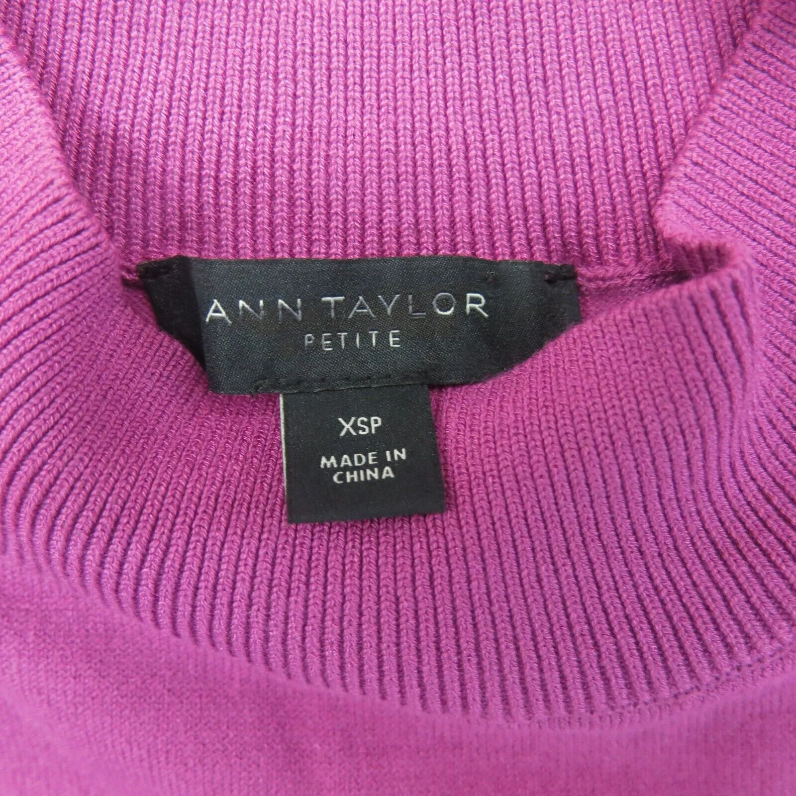 Ann Taylor Women Vest Sweater Knitted Sleeveless Mock Neck Pink Size X Small