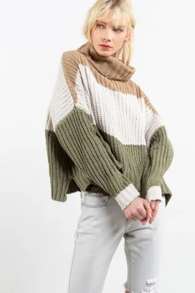 At Ease Textured Turtleneck