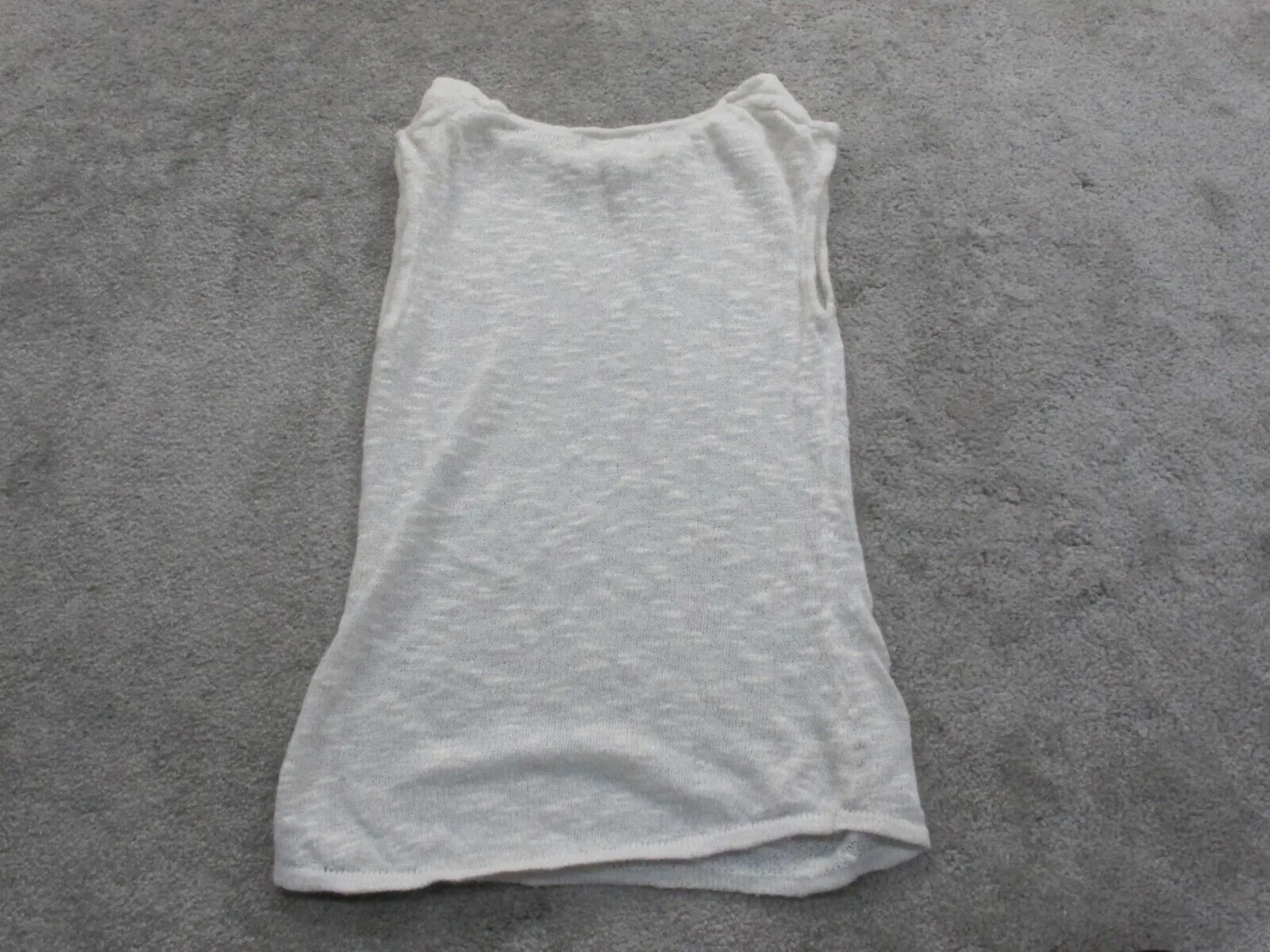Banana Republic Womens Pullover Vest Sweater Knitted Sleeveless White Size XS