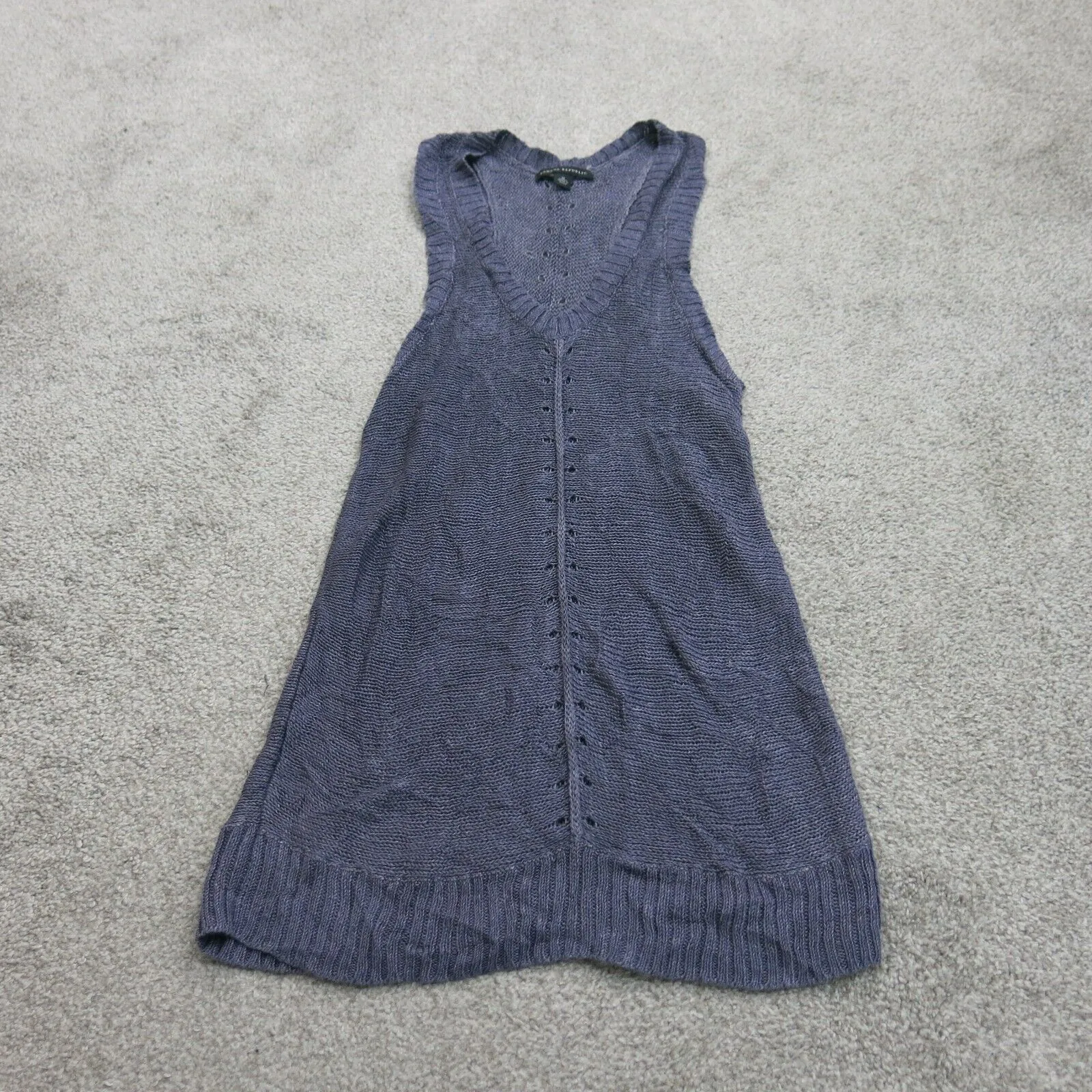 Banana Republic Womens Vest Knitted Sweater Sleeveless Purple Size Medium