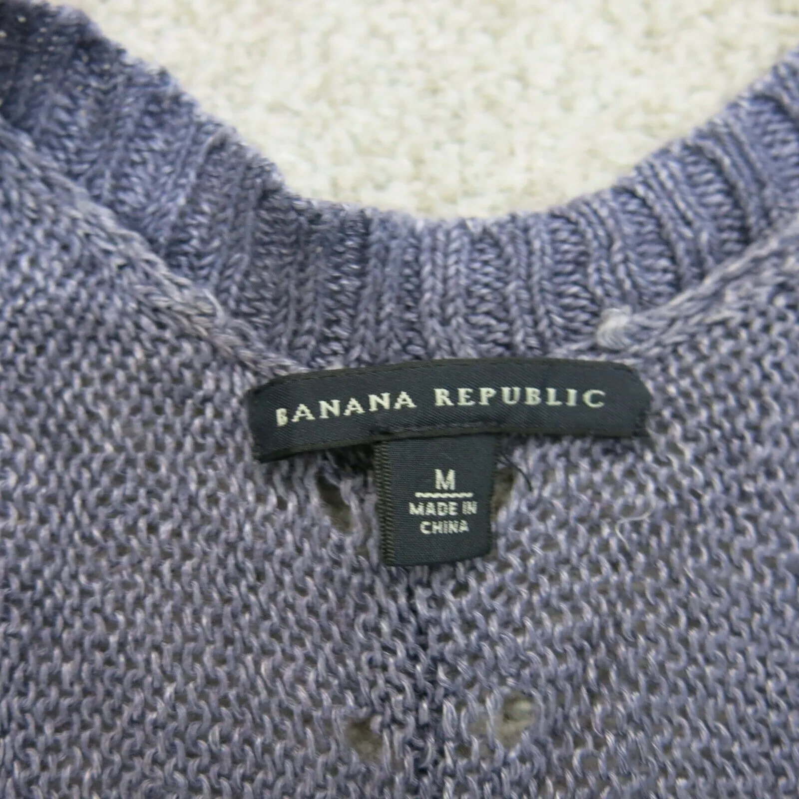 Banana Republic Womens Vest Knitted Sweater Sleeveless Purple Size Medium