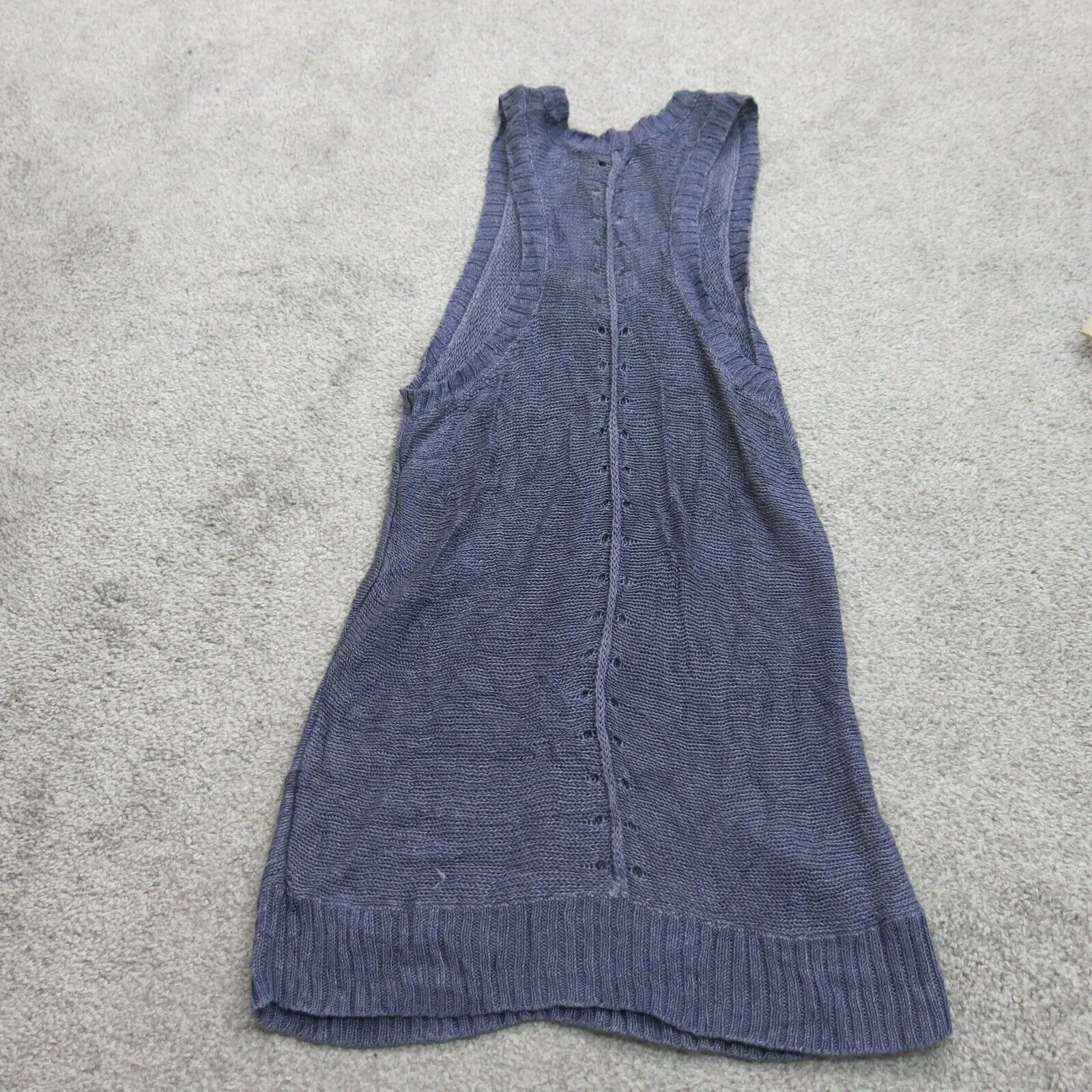 Banana Republic Womens Vest Knitted Sweater Sleeveless Purple Size Medium
