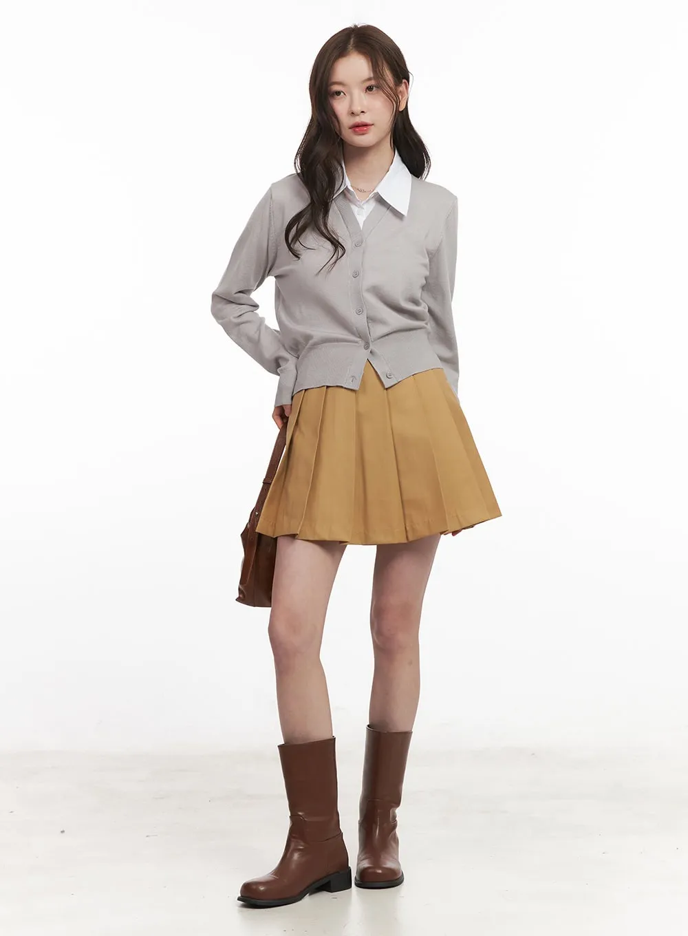 Basic Pleated Mini Skirt  CM512