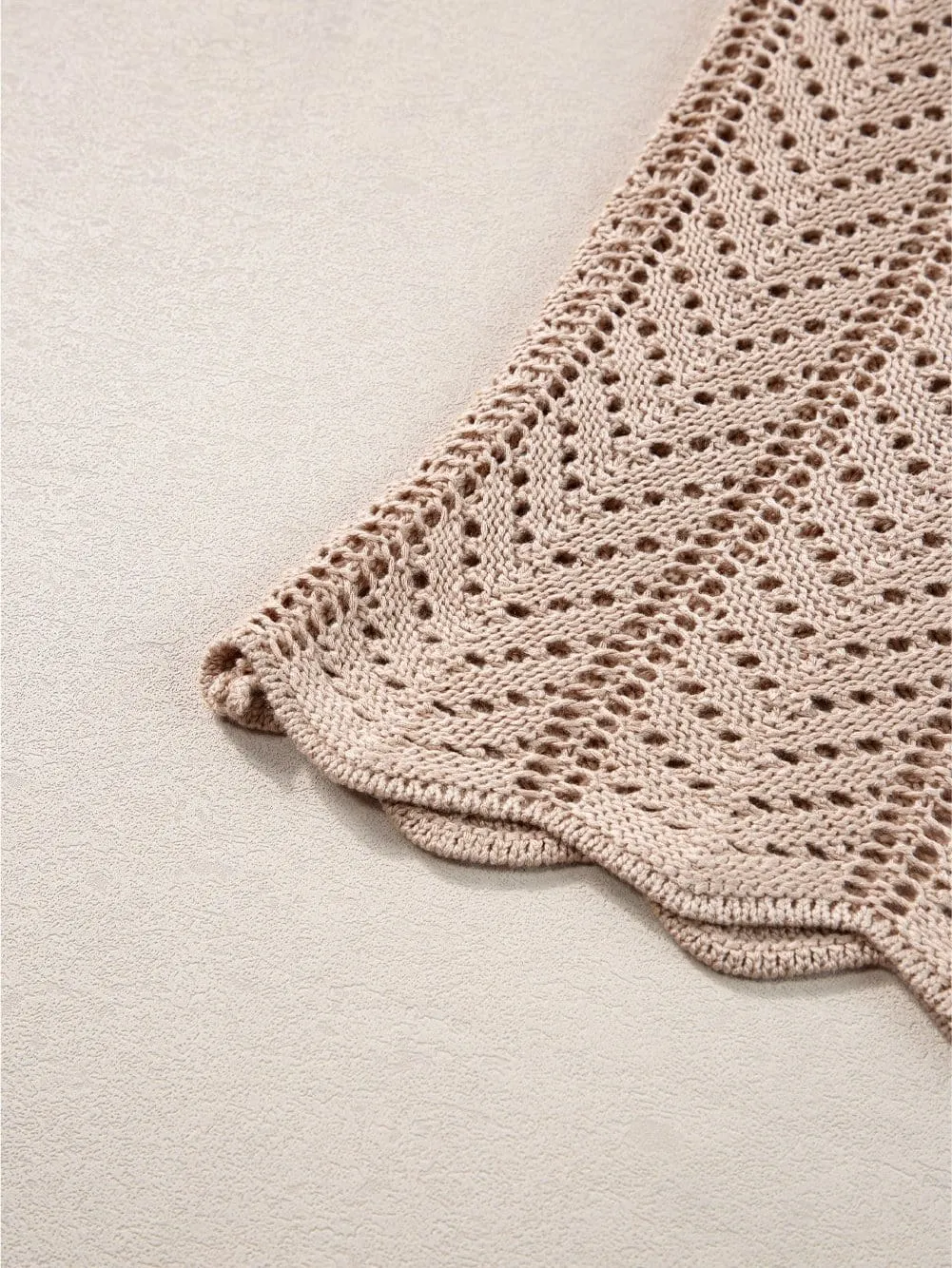 Beige Knitted Tank Top