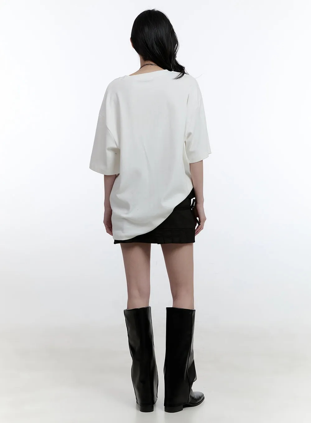 Buttoned Pleated Strap Mini Skirt CJ520