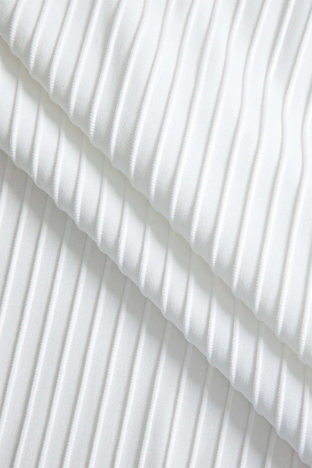 Color Block Pleated Zipper Skirt