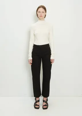 Denim Twisted Pant — Black