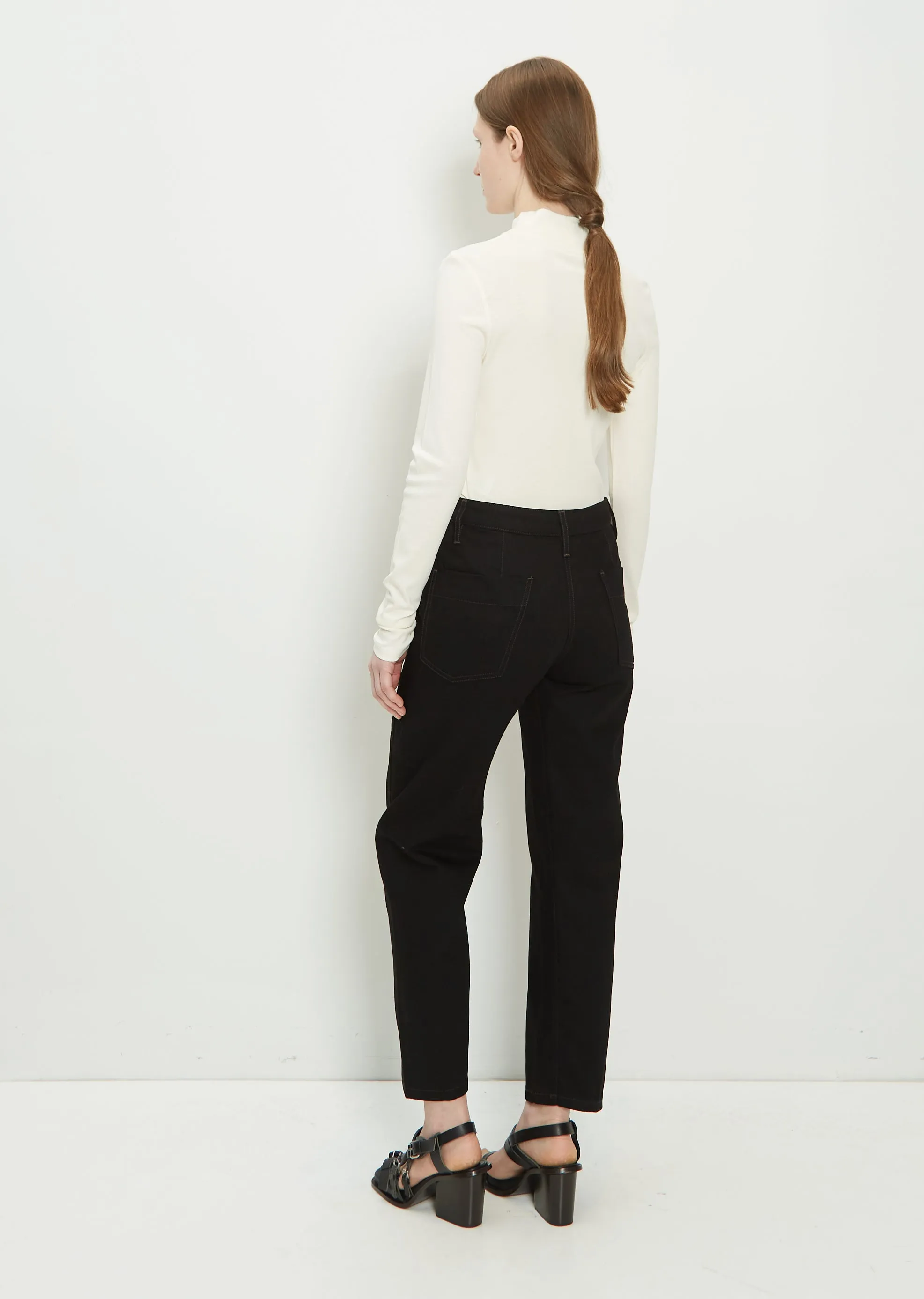 Denim Twisted Pant — Black