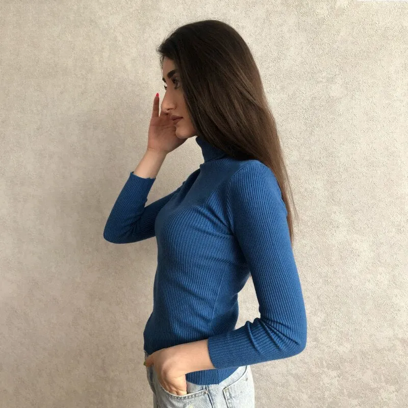 DressBetty - Basic Turtleneck Knitted Top