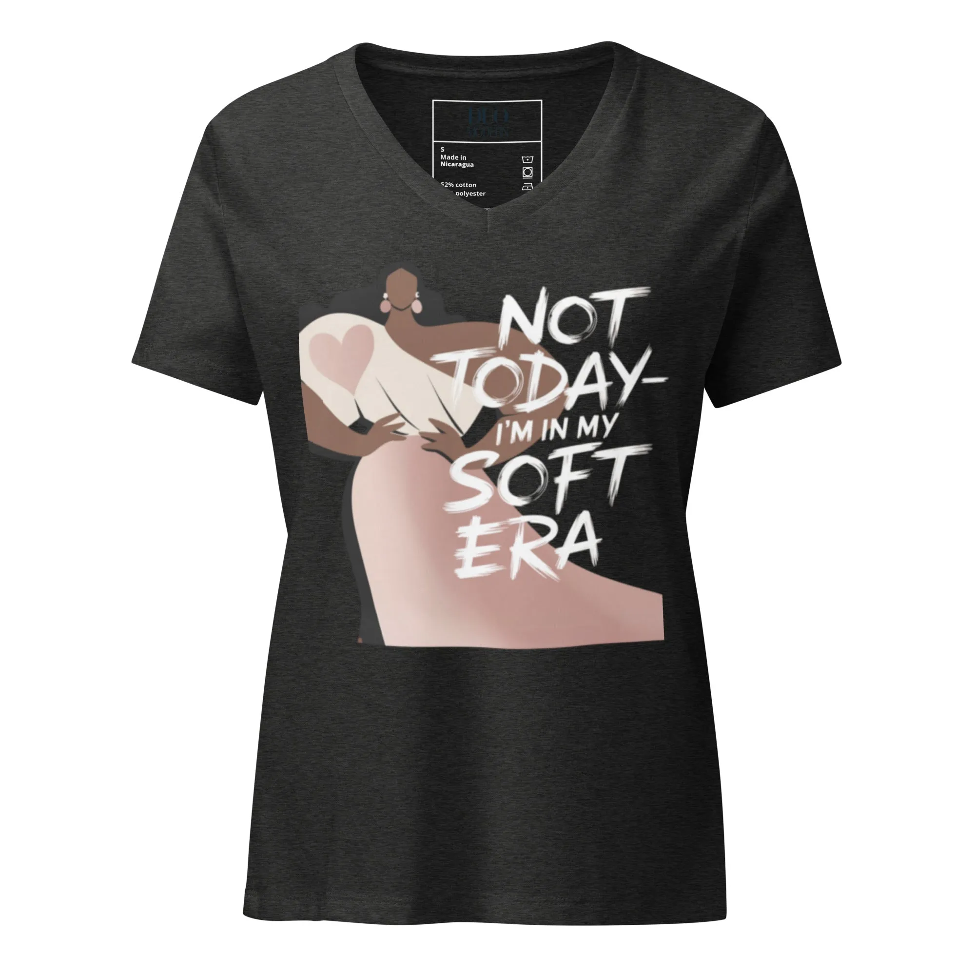 DUO MODERN "Not Today—I'm In My Soft Era" Women's Relaxed V-Neck T-Shirt