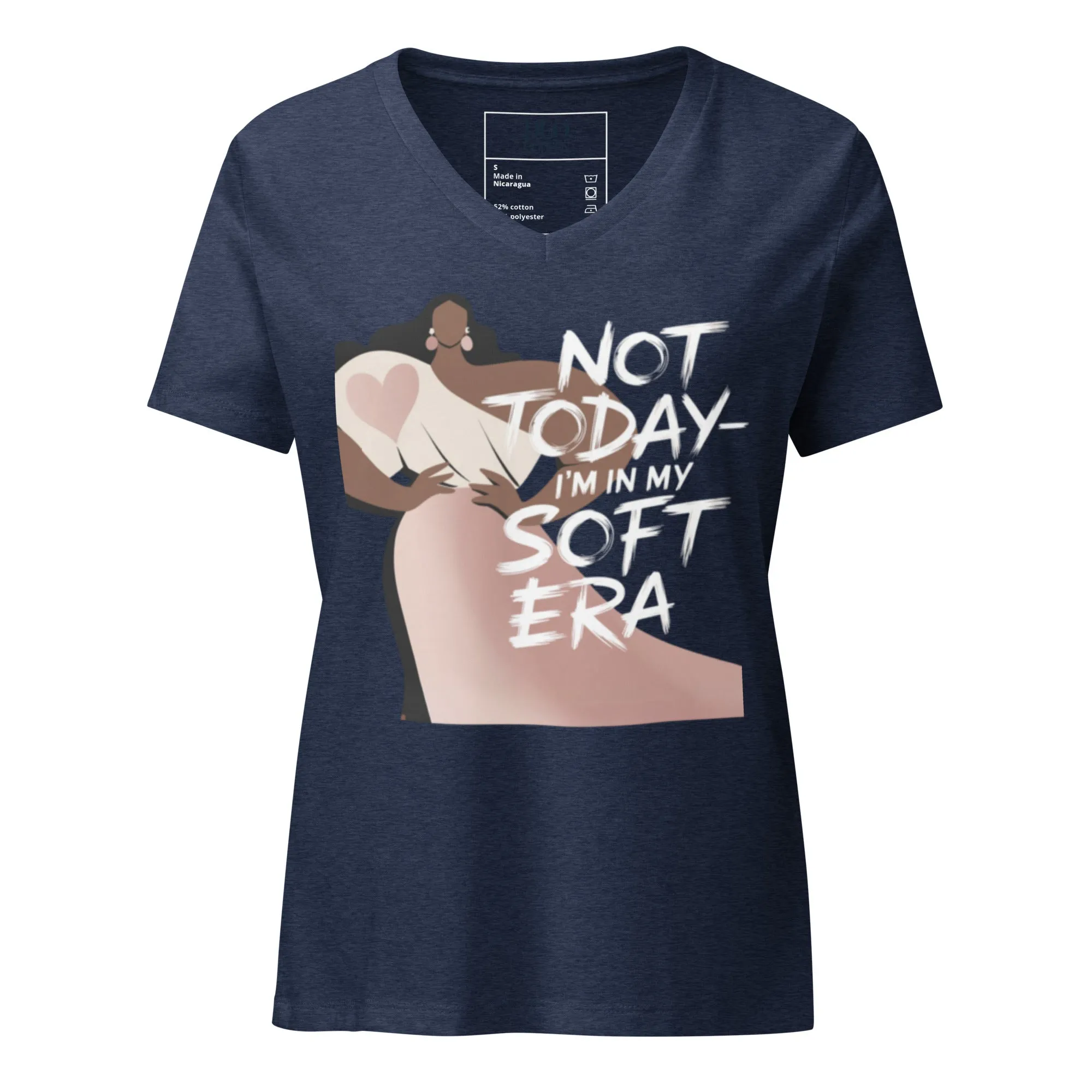 DUO MODERN "Not Today—I'm In My Soft Era" Women's Relaxed V-Neck T-Shirt