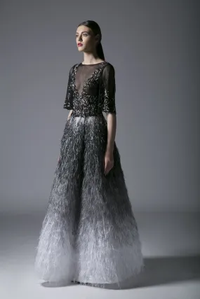 EMBROIDERED FEATHER DRESS