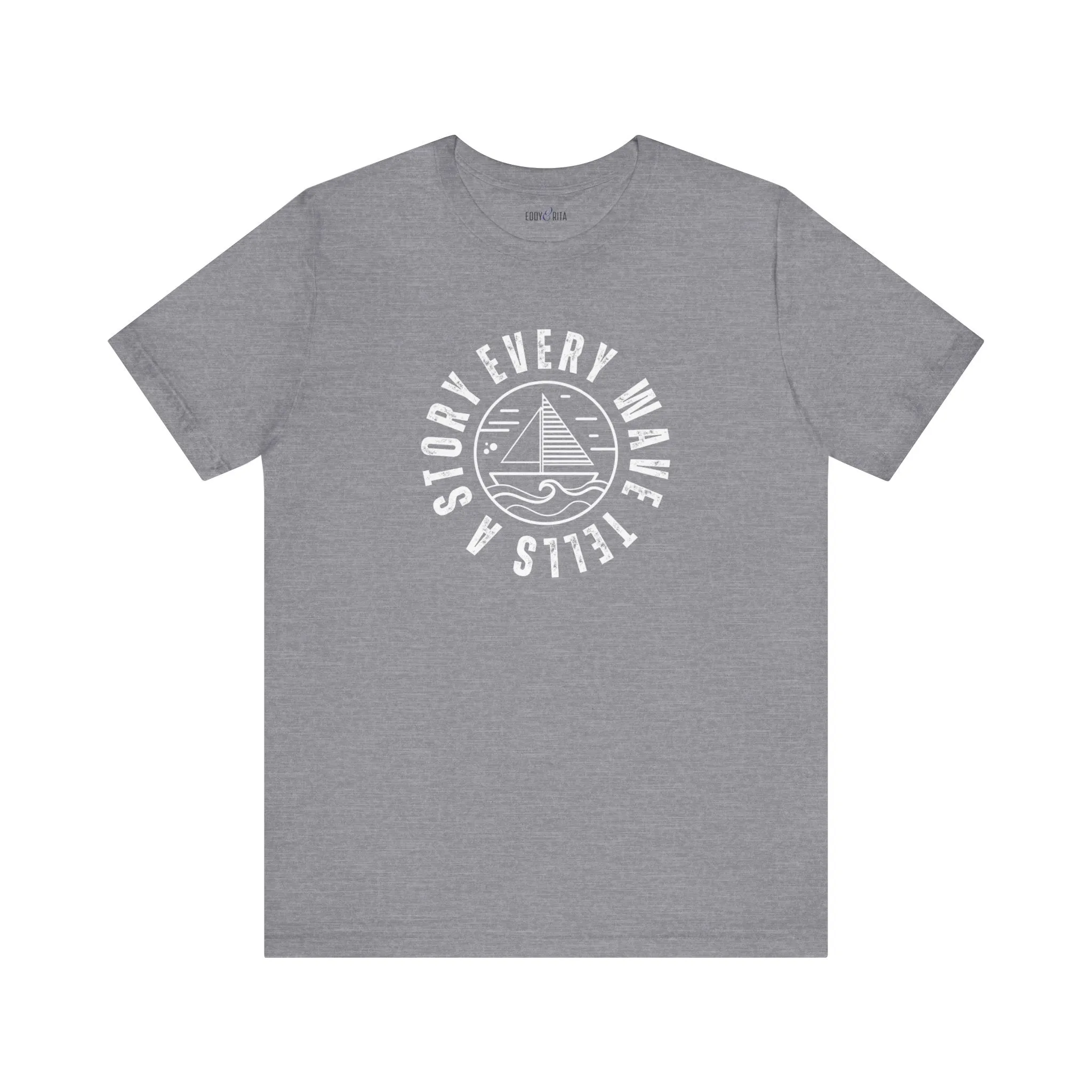 Every Wave Tells a Story Men's Bella Canvas Tee - Coastal Narrative Comfort