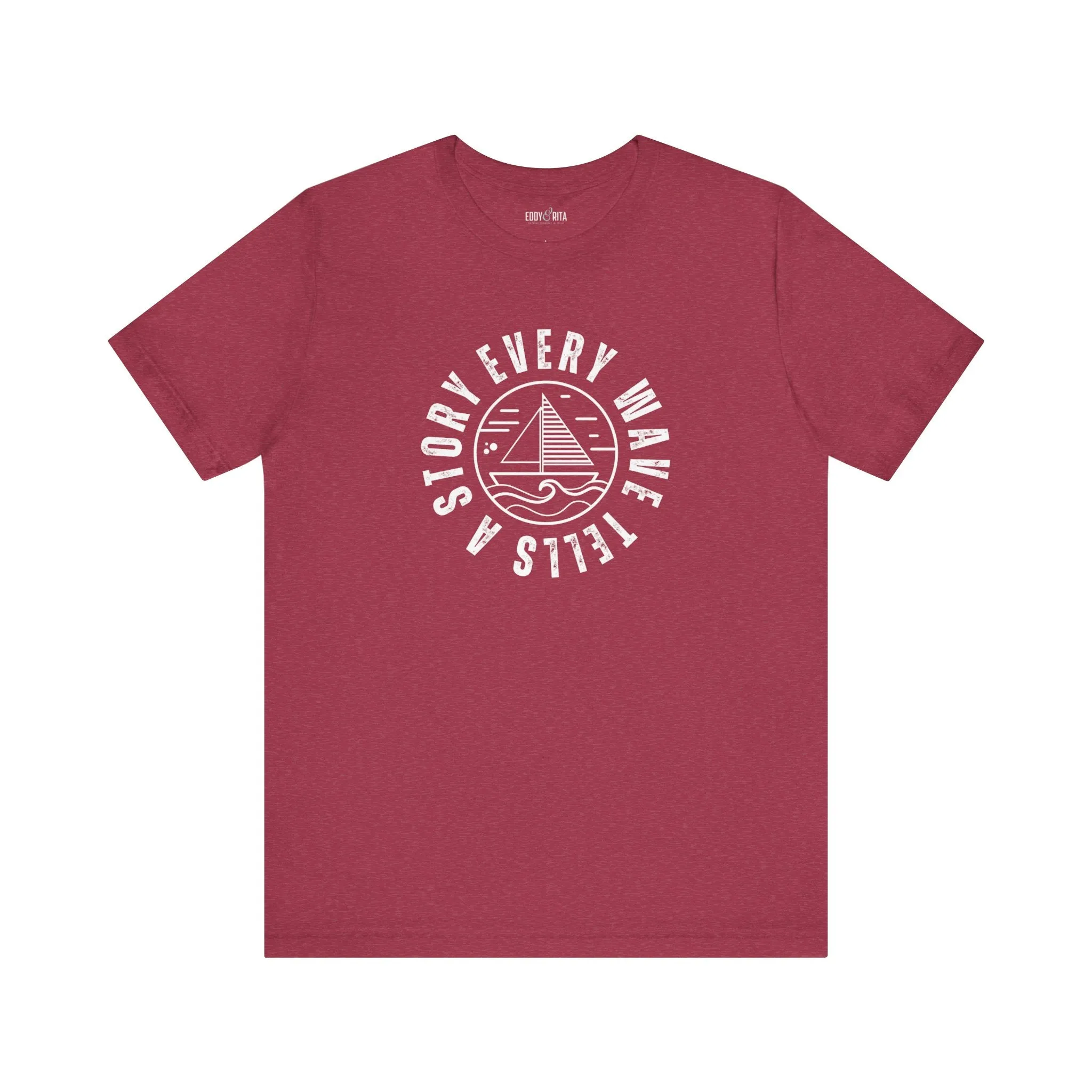 Every Wave Tells a Story Men's Bella Canvas Tee - Coastal Narrative Comfort