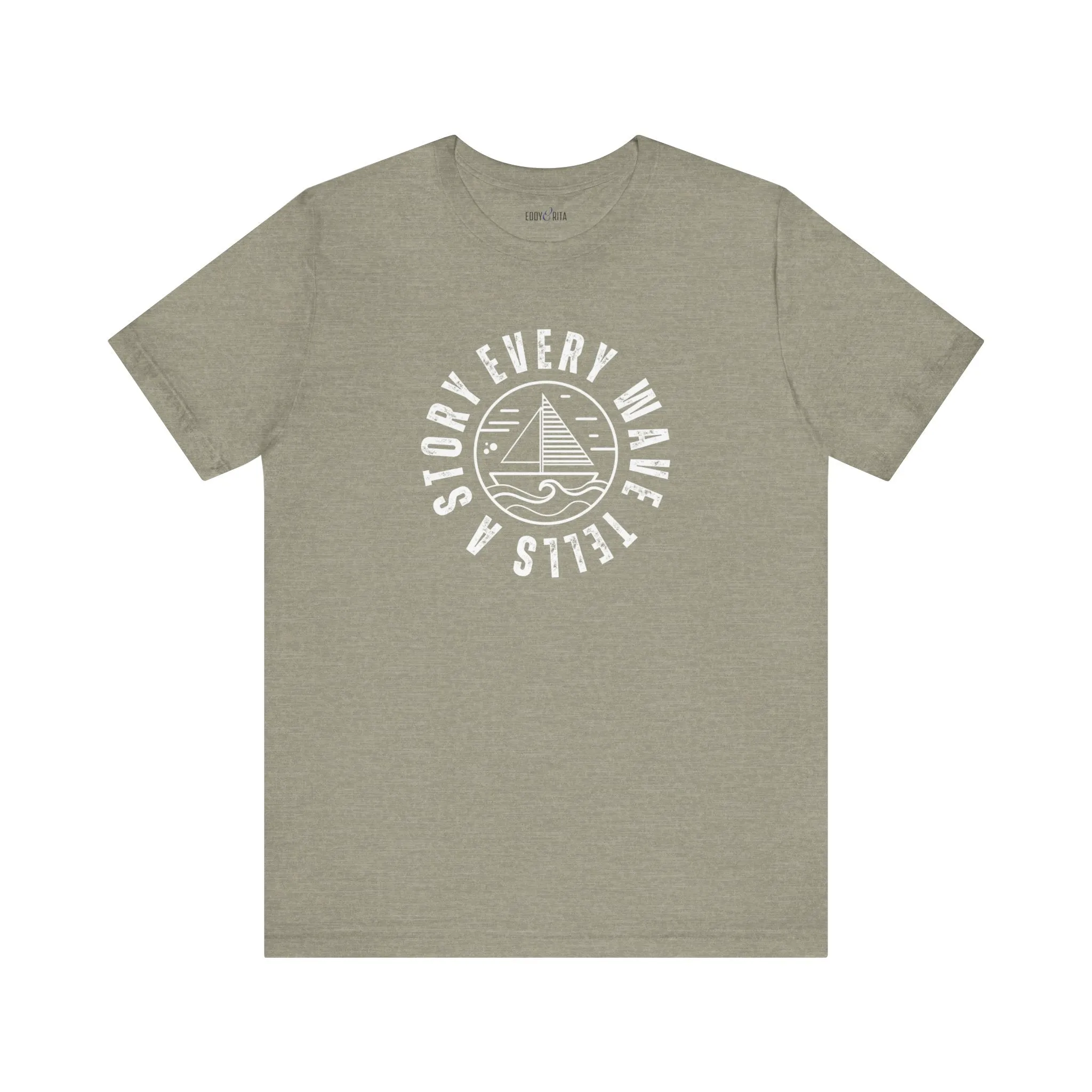 Every Wave Tells a Story Men's Bella Canvas Tee - Coastal Narrative Comfort