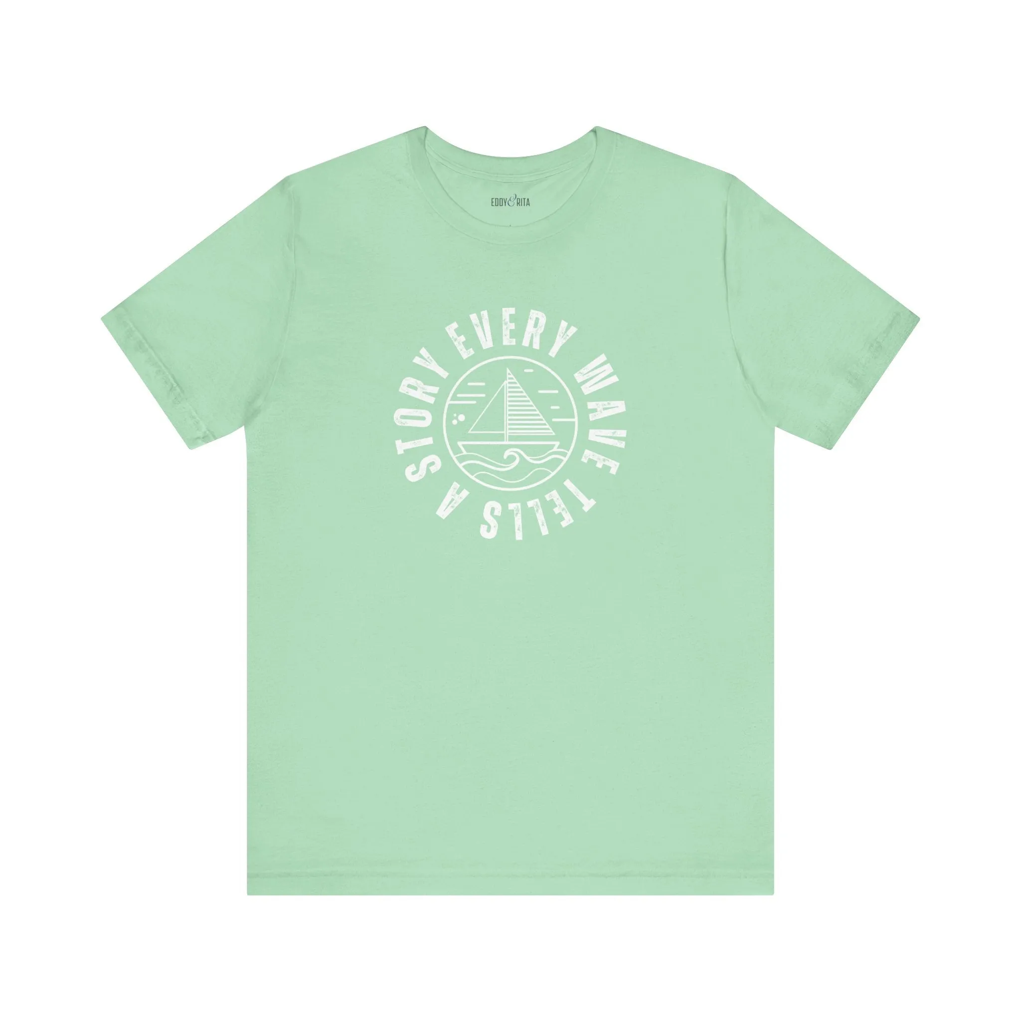Every Wave Tells a Story Men's Bella Canvas Tee - Coastal Narrative Comfort