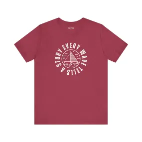 Every Wave Tells a Story Men's Bella Canvas Tee - Coastal Narrative Comfort
