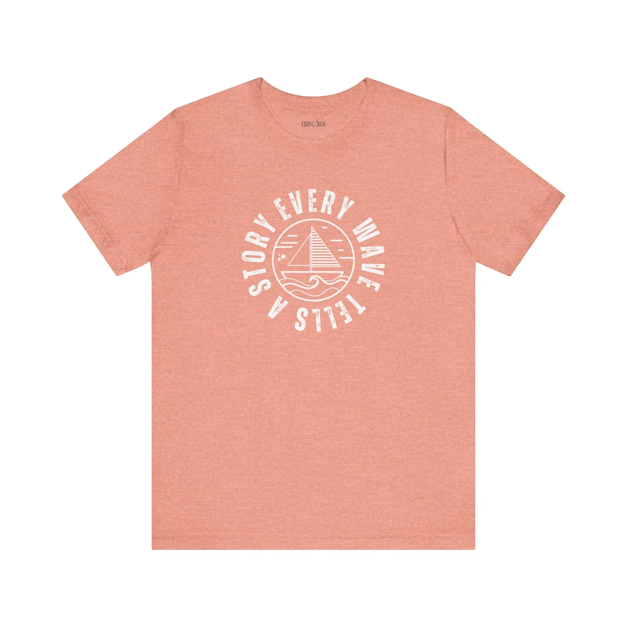 Every Wave Tells a Story Men's Bella Canvas Tee - Coastal Narrative Comfort