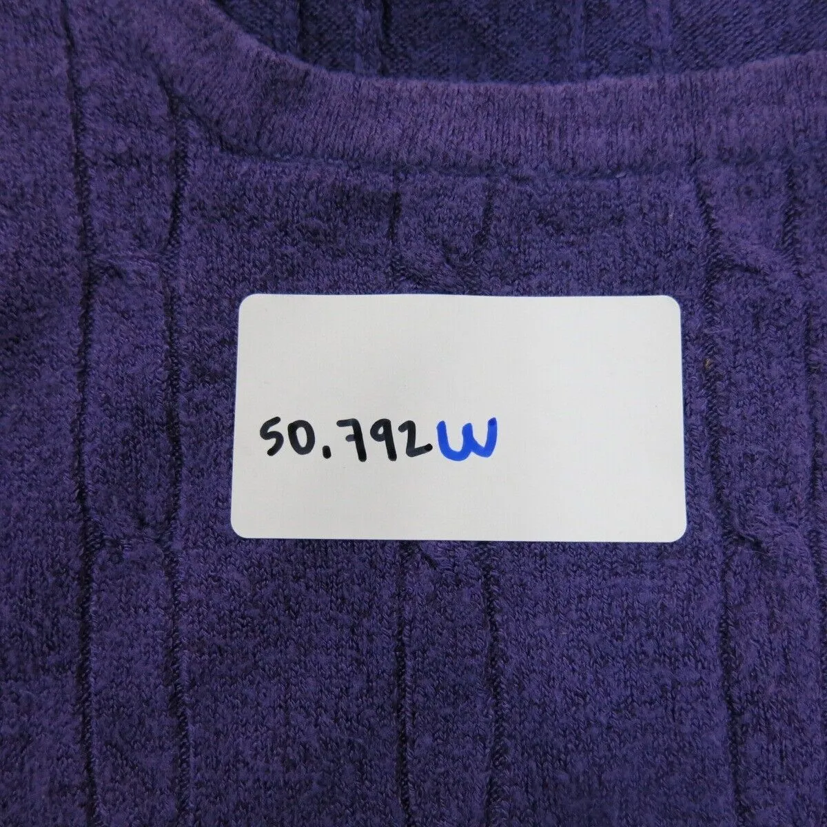 Express Women Vest Sweater Knitted Stretch Crew Neck Sleeveless Purple Size M
