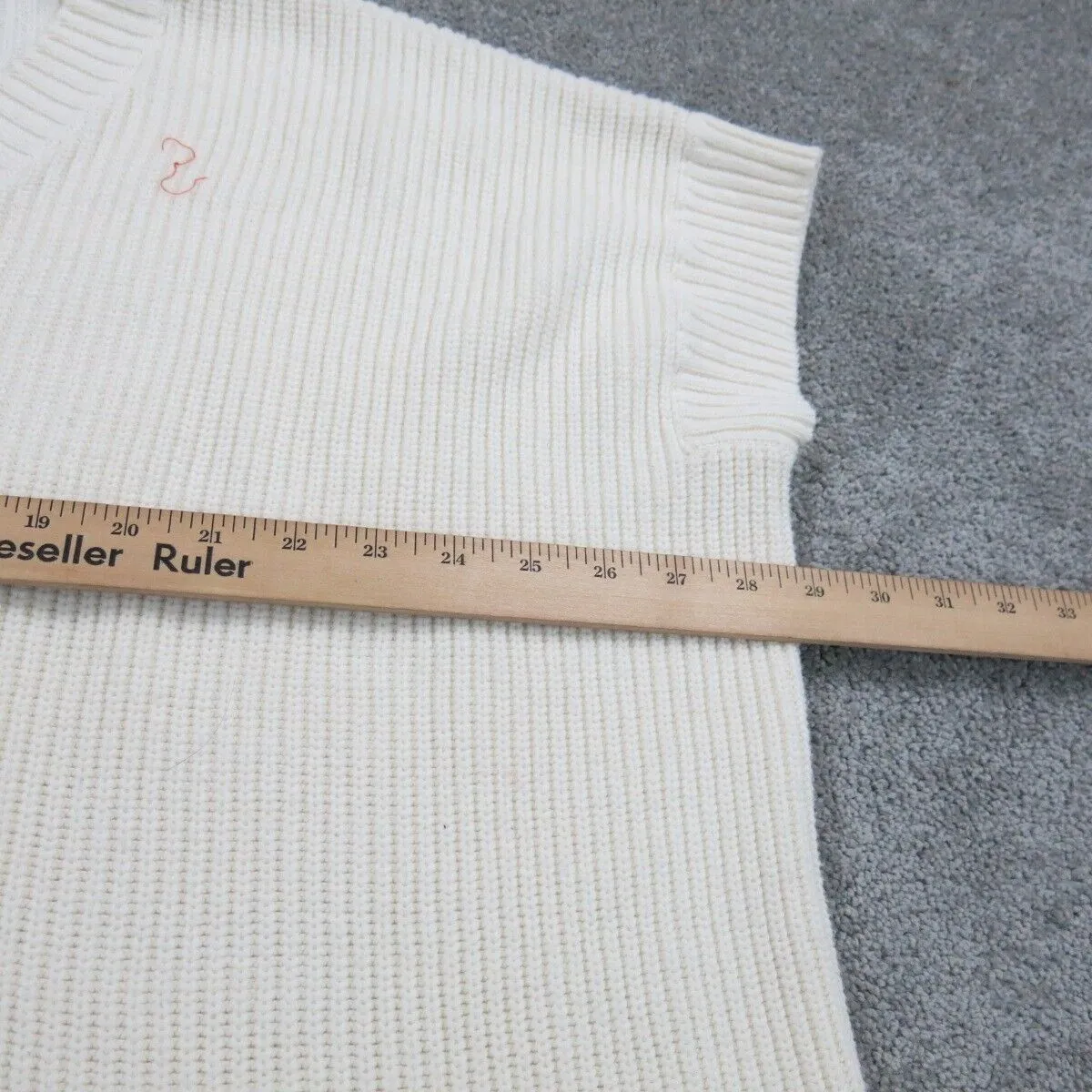 Express Womens Full Zip Up Knitted Vest Sweater V Neck Sleeveless Cream One Size