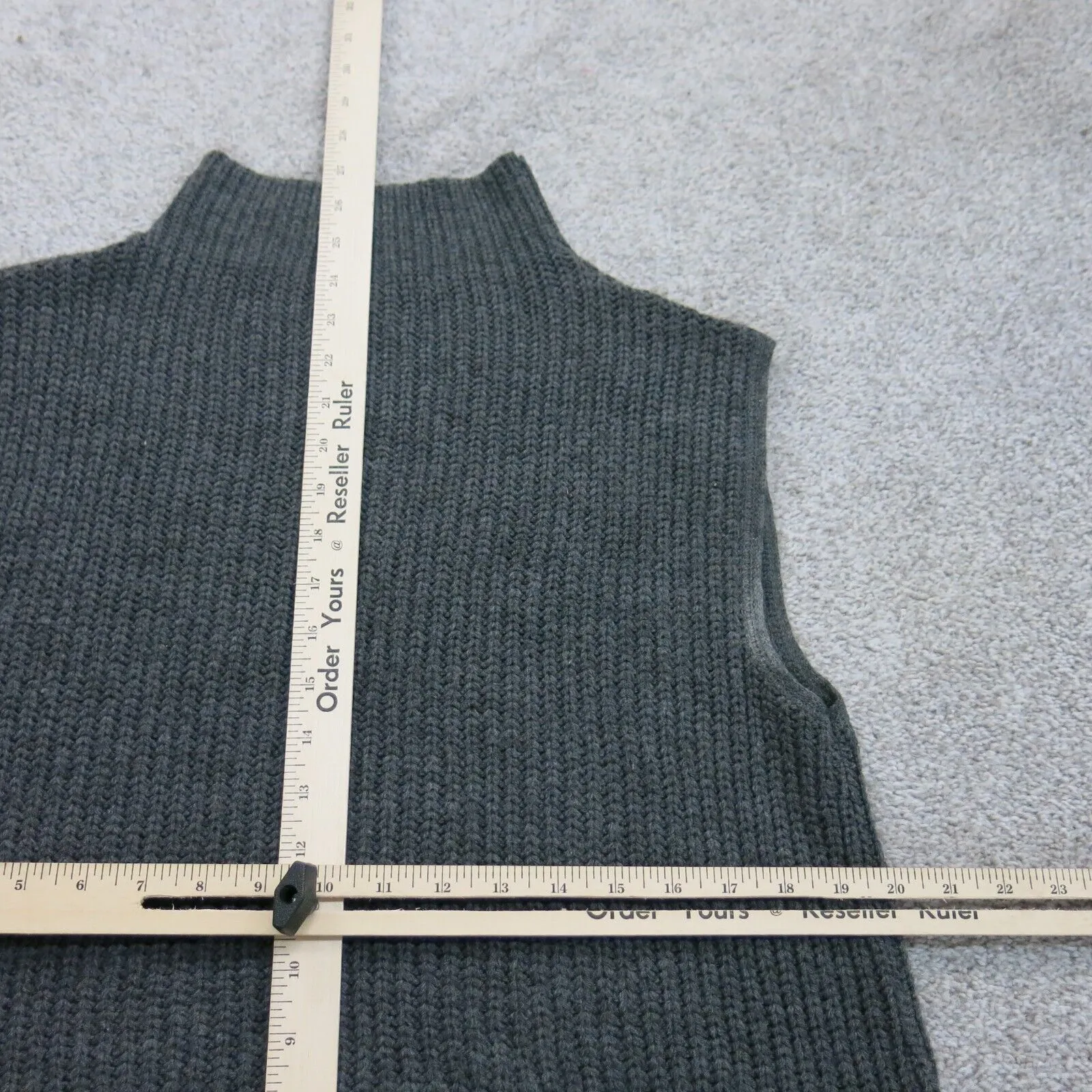 Express Womens Knitted Vest Sweater Sleeveless Mock Neck Black Size Medium