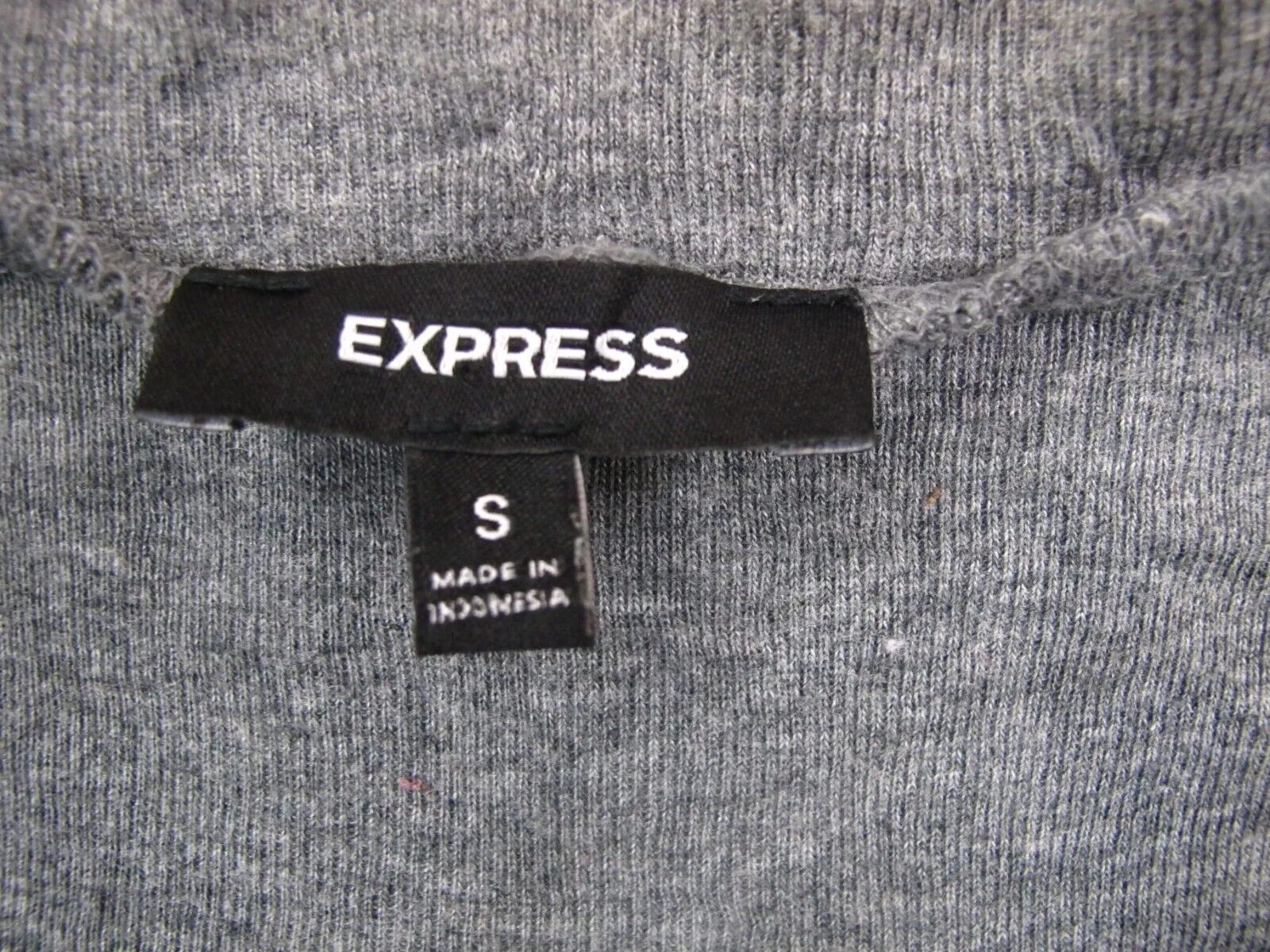 Express Womens Vest Cardigan Sweater Knitted Sleeveless Dark Gray Size Small