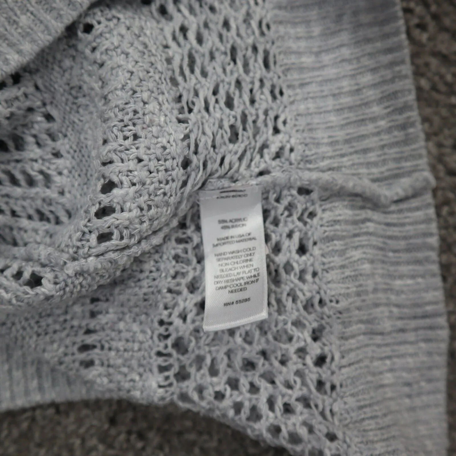 Express Womens Vest Sweater Knitted Round Neck Sleeveless Light Gray Size Medium
