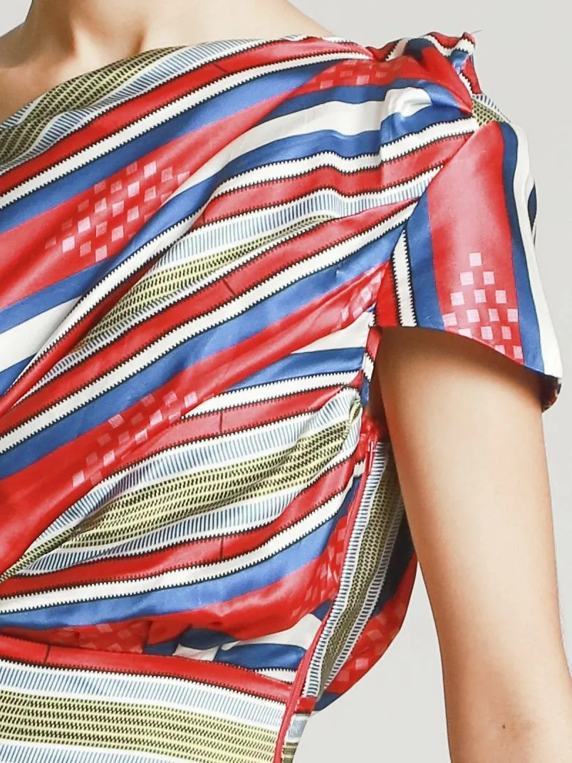 Fabia silk pleated dress