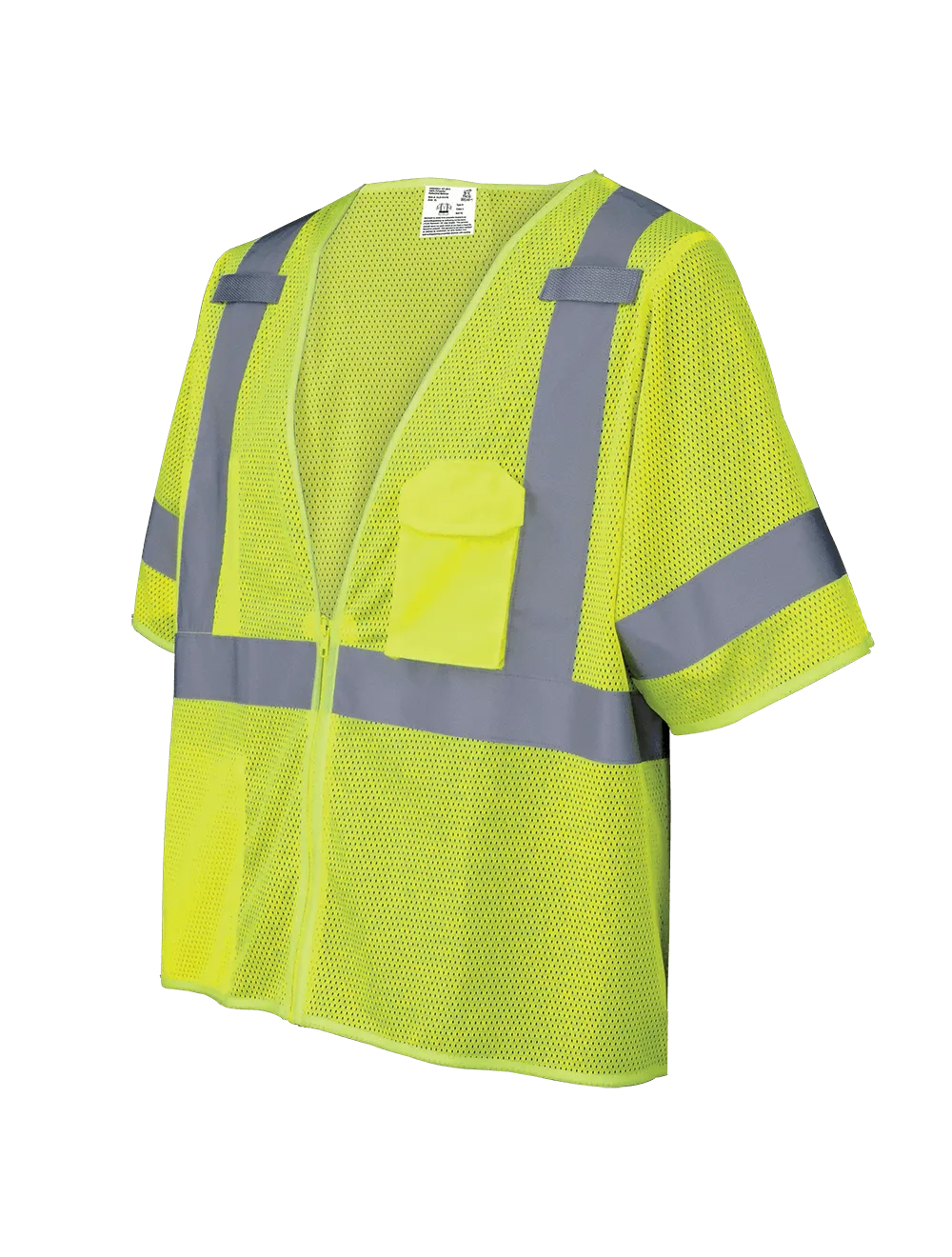 FrogWear® HV Self-Extinguishing High-Visibility Short-Sleeved Safety Vest - GLO-011FR