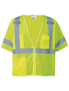 FrogWear® HV Self-Extinguishing High-Visibility Short-Sleeved Safety Vest - GLO-011FR