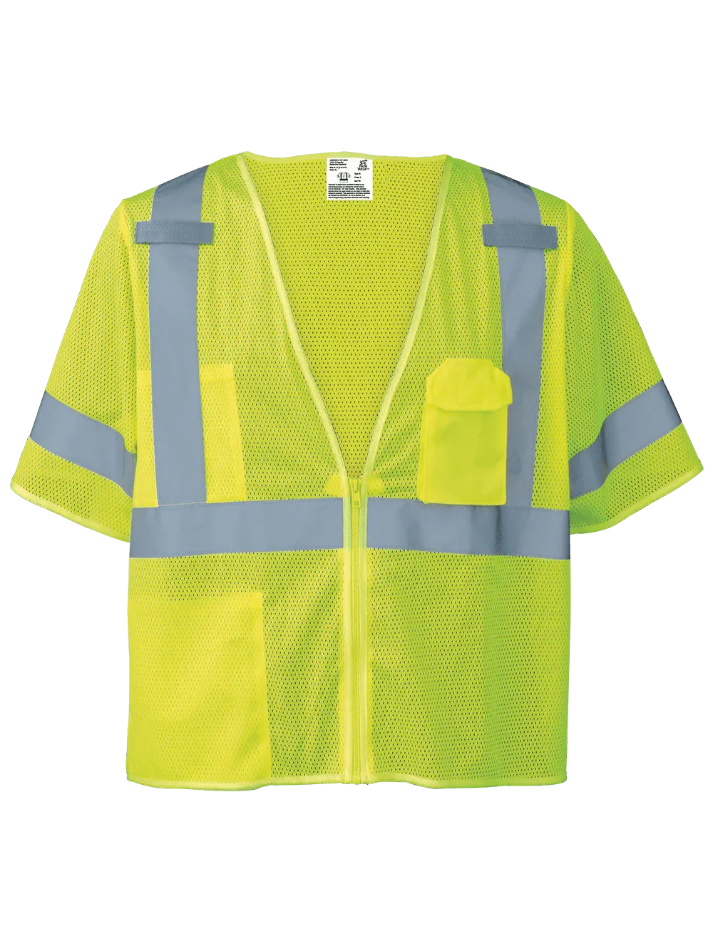 FrogWear® HV Self-Extinguishing High-Visibility Short-Sleeved Safety Vest - GLO-011FR