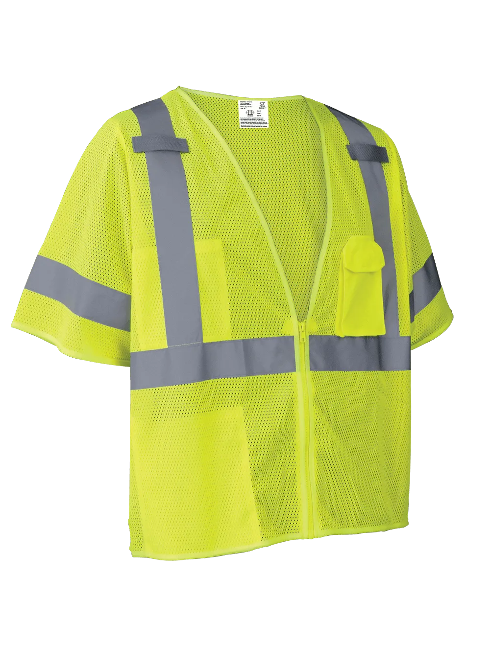 FrogWear® HV Self-Extinguishing High-Visibility Short-Sleeved Safety Vest - GLO-011FR