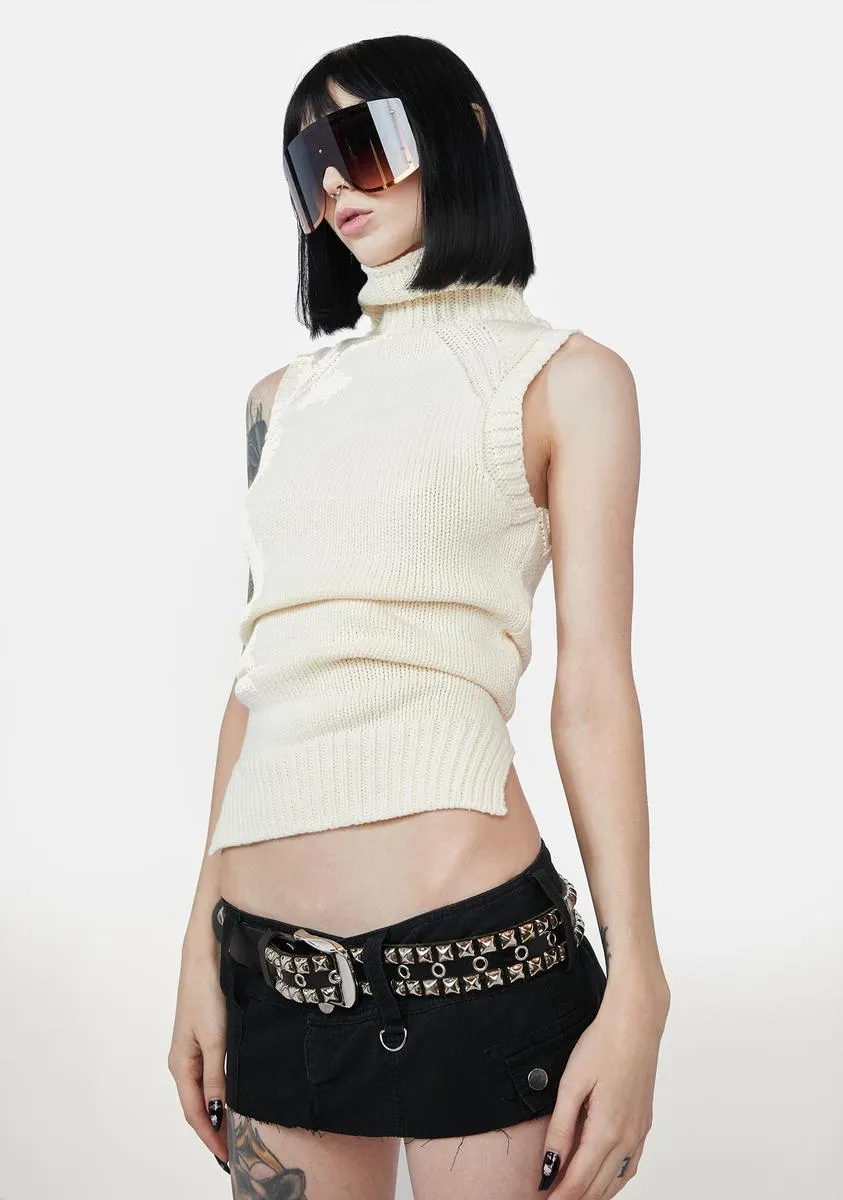 Get Real Turtle Neck Tank Top