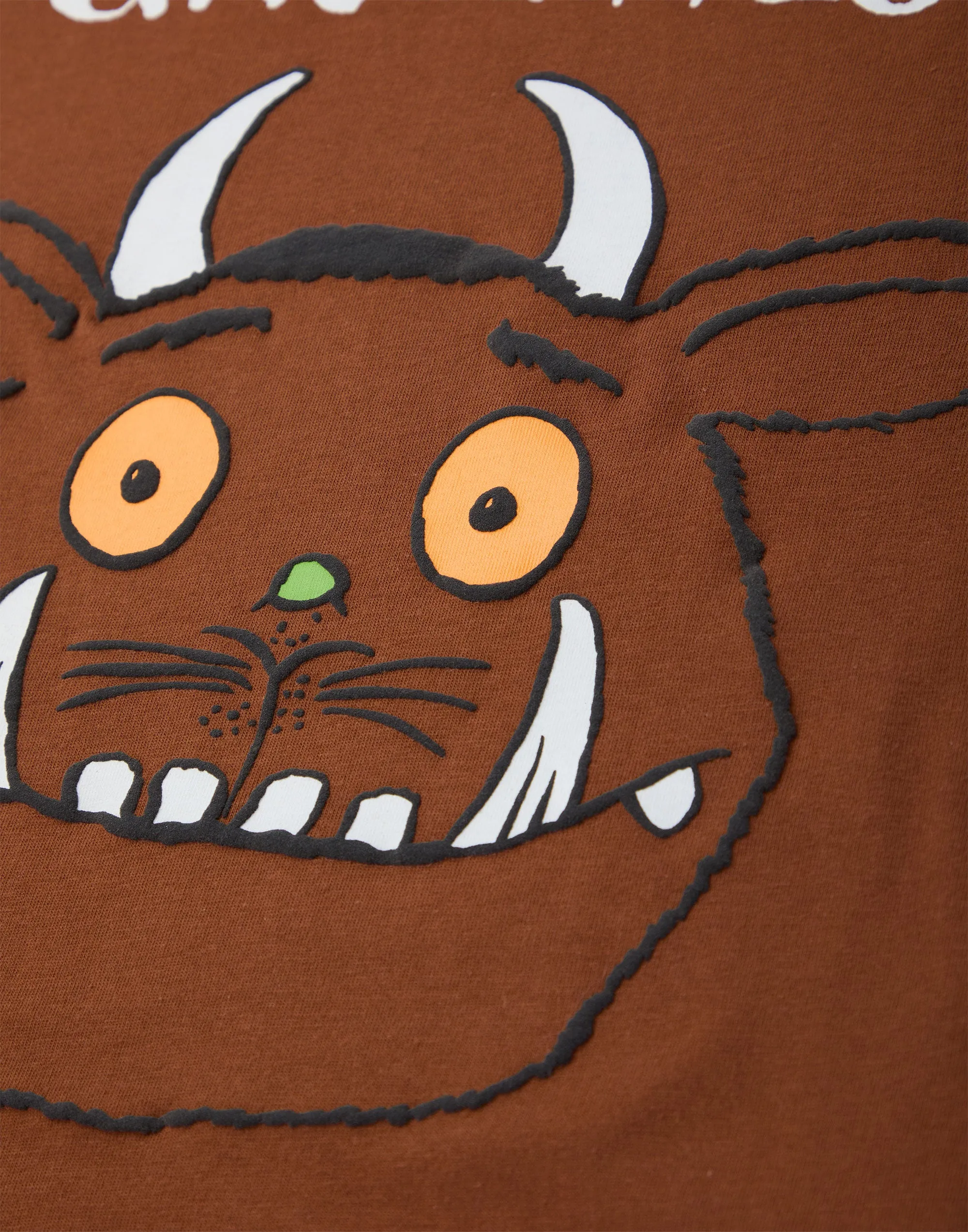 Gruffalo & Friends Big Face Unisex Kids Brown Short Sleeved T-Shirt