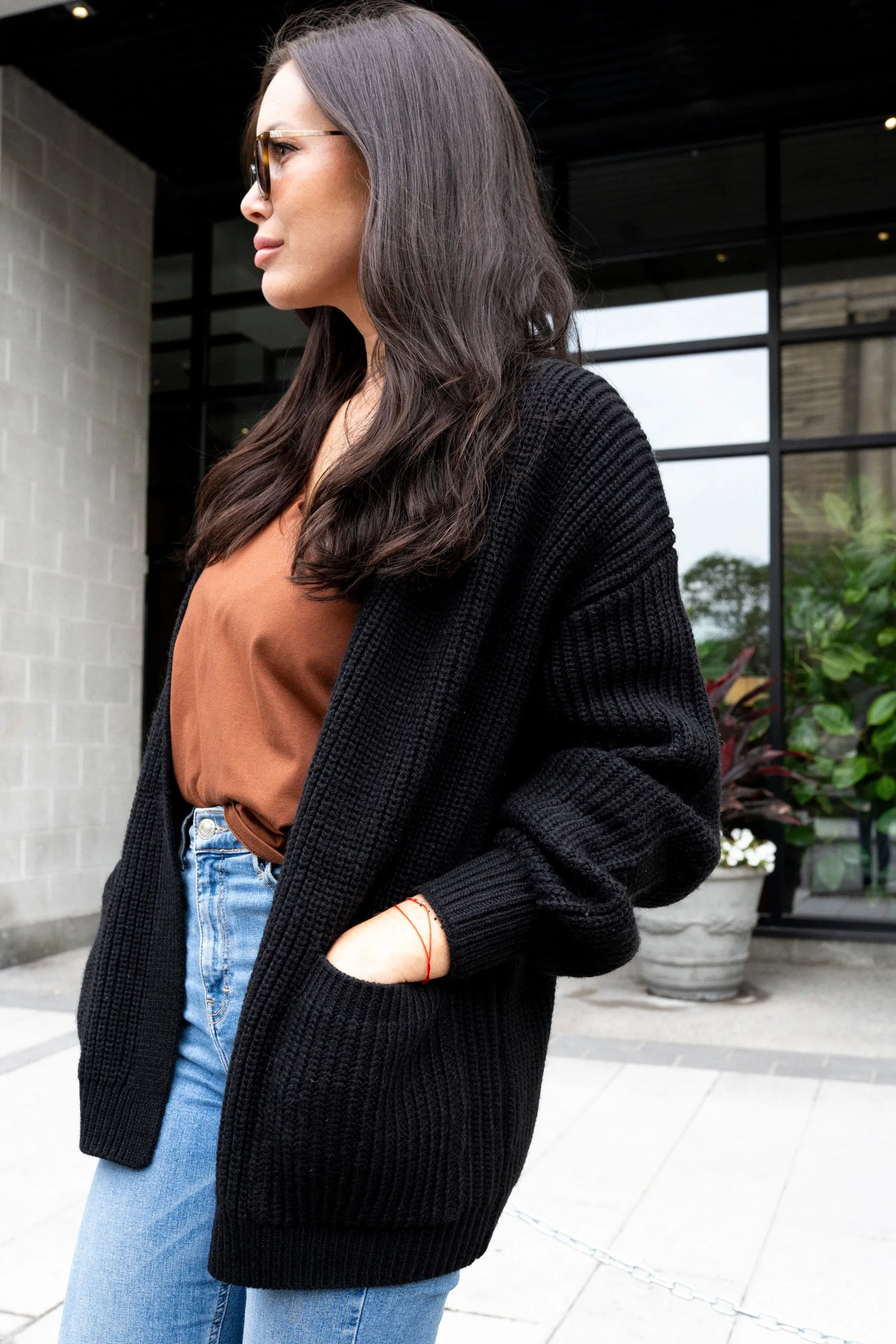 Heavy knit cardigan