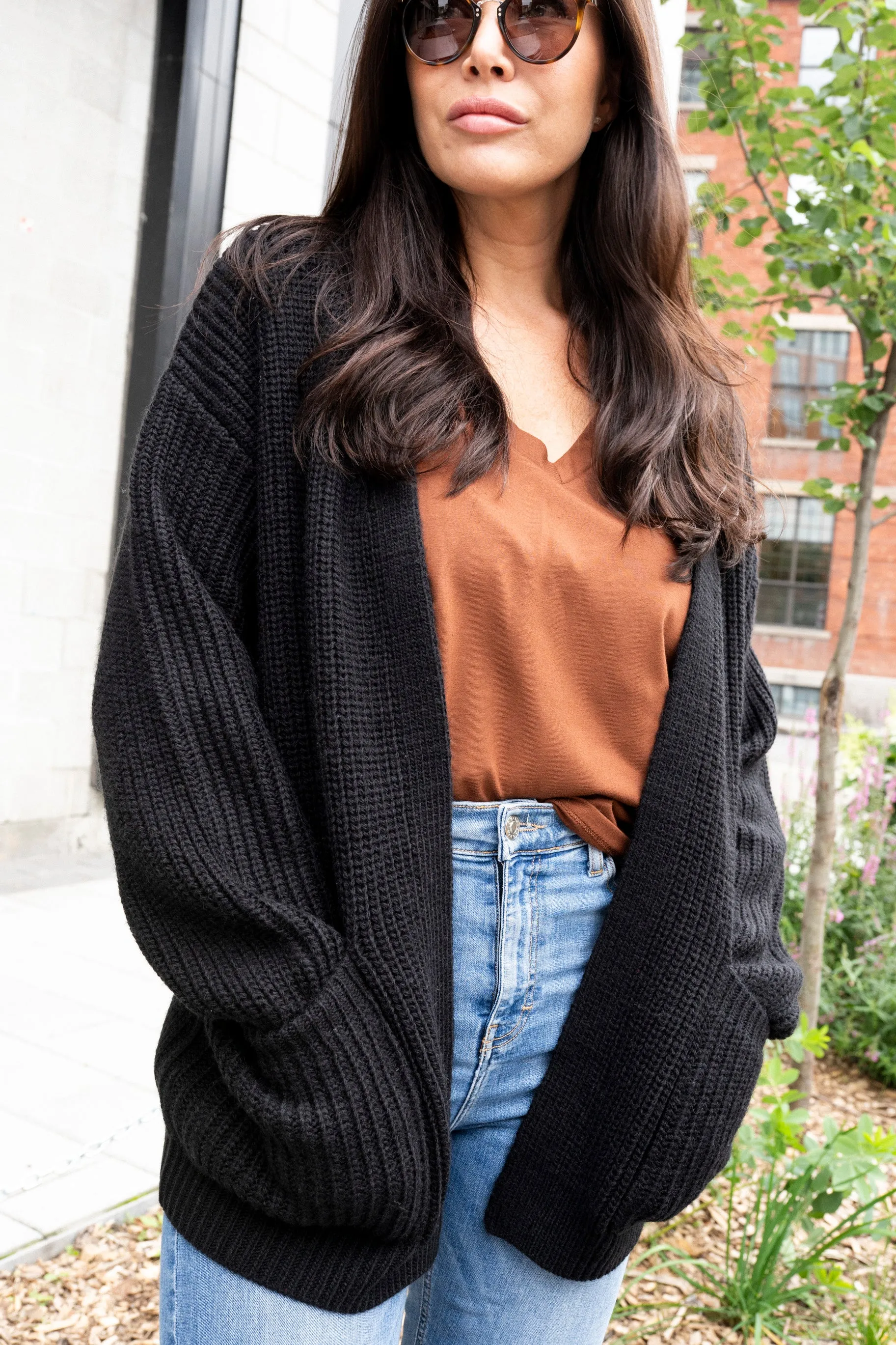 Heavy knit cardigan