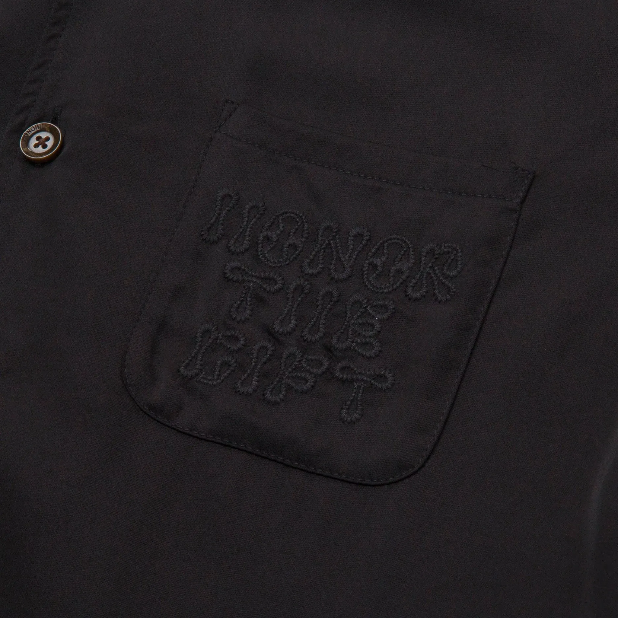 Honor The Gift Blanket Stitch Woven Shirt (Black)