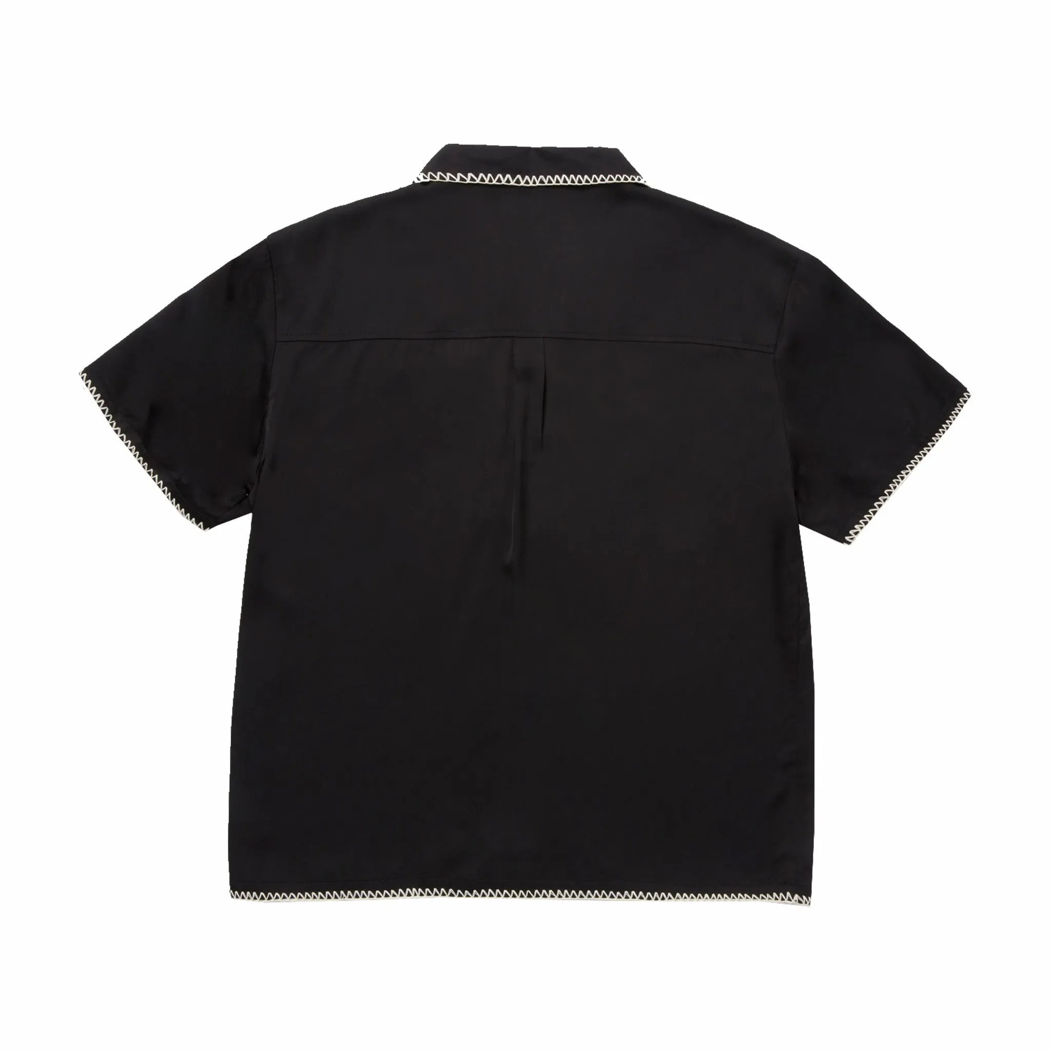 Honor The Gift Blanket Stitch Woven Shirt (Black)
