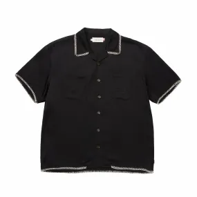 Honor The Gift Blanket Stitch Woven Shirt (Black)