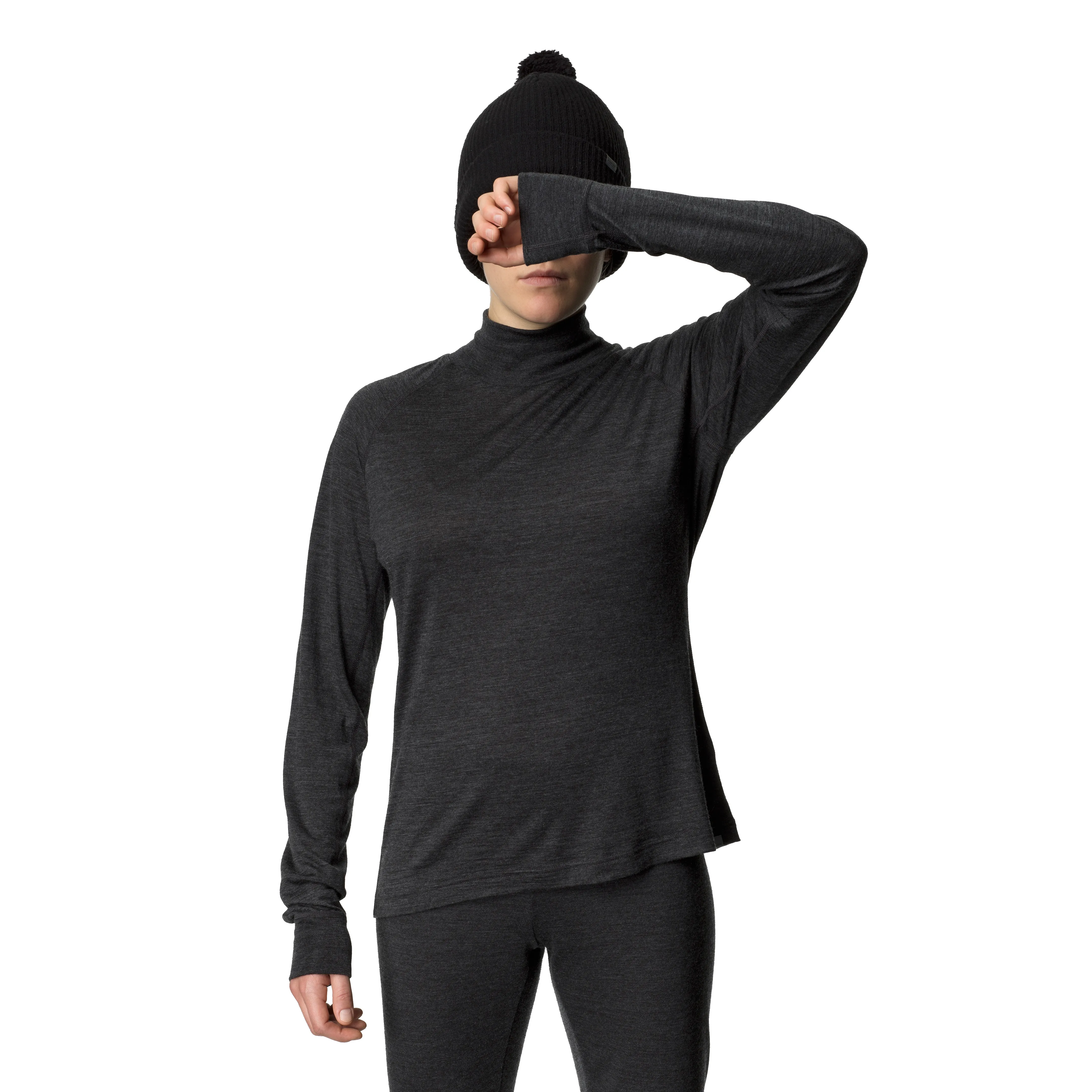 Houdini Women&#x27;s Activist Turtleneck True Black | Buy Houdini Women&#x27;s Activist Turtleneck True Black here | Outnorth